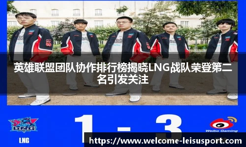 英雄联盟团队协作排行榜揭晓LNG战队荣登第二名引发关注